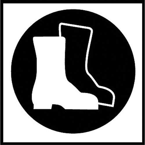 Right to Know Pictogram Labels -Boots, Vinyl, Sheet, 5/8" L x 3/4" W Brunswick Fyr & Safety