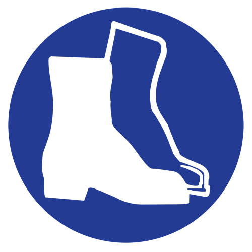 Right to Know Pictogram Labels -Boots, Vinyl, Sheet, 1" L x 1-1/8" W Brunswick Fyr & Safety