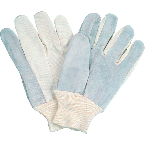 Standard-Duty Full-Index Work Gloves, Large, Split Cowhide Palm Brunswick Fyr & Safety