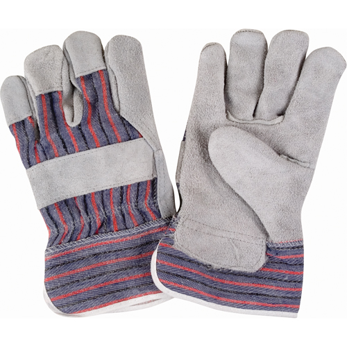 Rugged Fitters Gloves, Large, Split Cowhide Palm, Cotton Inner Lining Brunswick Fyr & Safety