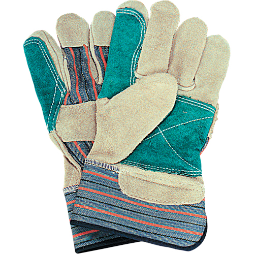 Double-Palm Fitters Gloves, Large, Split Cowhide Palm, Cotton Inner Lining Brunswick Fyr & Safety