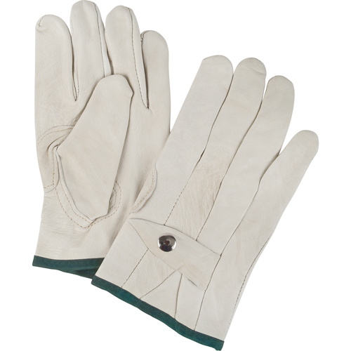 Gants de cordeur d'usage standard, Moyen, Paume Cuir fleur de vache Brunswick Fyr & Safety