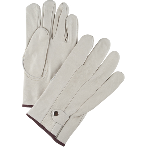 Gants de cordeur d'usage standard, Grand, Paume Cuir fleur de vache Brunswick Fyr & Safety