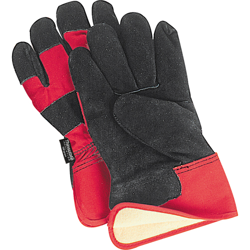 Gants d'ajusteur doubl&eacute;s pour l'hiver &agrave; chaleur sup&eacute;rieure, Grand, Paume en Cuir de vache refendu, Doublure en Thinsulate Brunswick Fyr & Safety