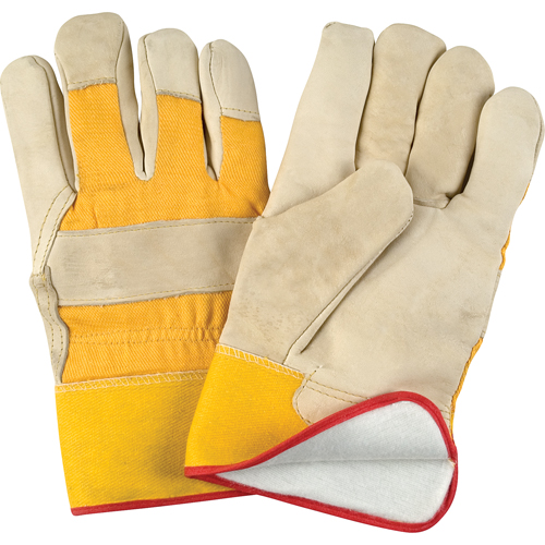 Abrasion-Resistant Winter-Lined Fitters Gloves, Large, Grain Cowhide Palm, Foam Fleece Inner Lining Brunswick Fyr & Safety