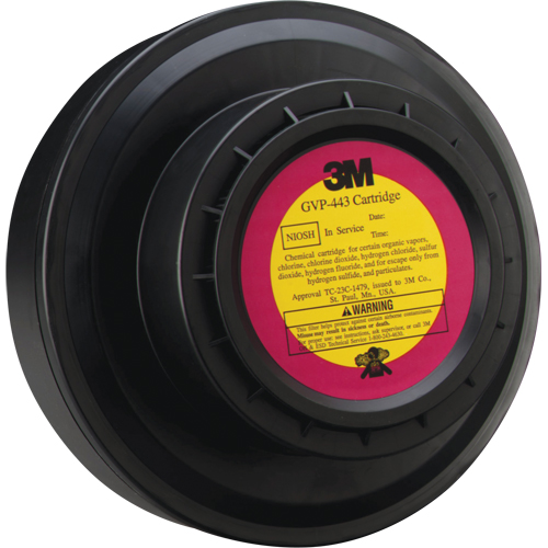Cartouche pour appareils de protection respiratoire (APR) &agrave; &eacute;puration d'air motoris&eacute;, Gaz acide/Vapeur organique, Paquet de 1 Brunswick Fyr & Safety