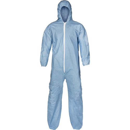 Pyrolon&reg; Plus 2 FR Coveralls, Small, Blue, FR Treated Fabric Brunswick Fyr & Safety