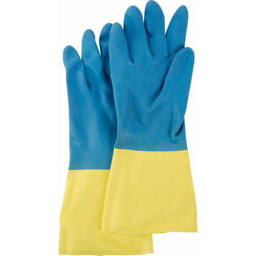 Gants deux tons NS53, Taille Moyen/8, 13" lo, N&eacute;opr&egrave;ne/Latex de caoutchouc, Doublure en Ouat&eacute;e, 28 mils Brunswick Fyr & Safety