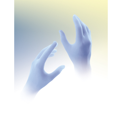 QRP Qualatrile Disposable Gloves, Medium, Nitrile, 5-mil, Powder-Free, Blue Brunswick Fyr & Safety