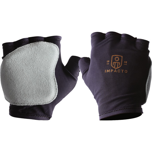 Gants antichocs sans doigts, main droite, T-petit, Paume en Cuir refendu, Poignet &agrave; enfiler Brunswick Fyr & Safety