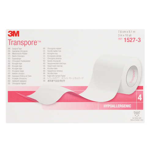3M Transpore Surgical Tape, Class 1, 30' L x 3" W Brunswick Fyr & Safety
