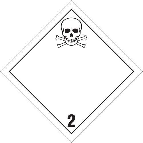 Toxic Gas TDG Placard, Plastic Brunswick Fyr & Safety