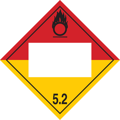 Organic Peroxide TDG Placard, Plastic Brunswick Fyr & Safety