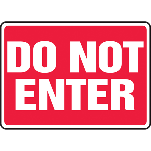"Do Not Enter" Sign, 10" x 14", Aluminum, English Brunswick Fyr & Safety