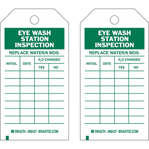 &eacute;tiquettes de rapport d'inspection, Polyester, 4" la x 7" h, Anglais Brunswick Fyr & Safety