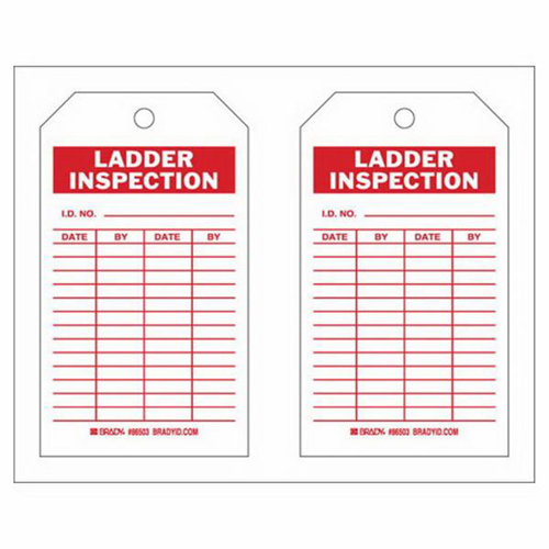 &eacute;tiquettes de rapport d'inspection, Polyester, 4" la x 7" h, Anglais Brunswick Fyr & Safety