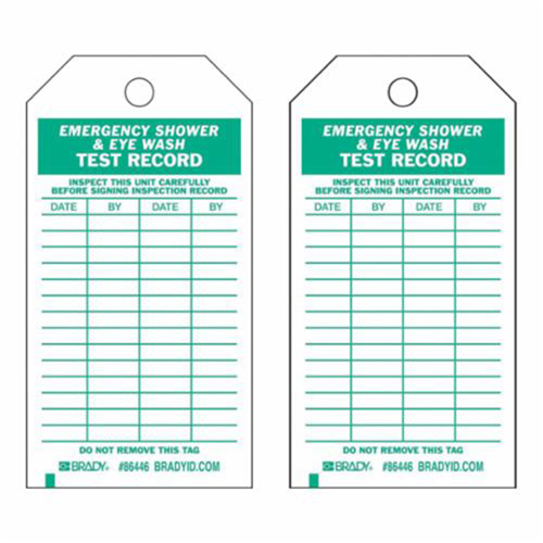 &eacute;tiquettes pour r&eacute;sultats de test, Polyester, 4" la x 7" h, Anglais Brunswick Fyr & Safety