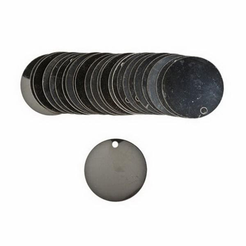 Blank Write-On Valve Tags, Stainless Steel, 1.5" dia Brunswick Fyr & Safety
