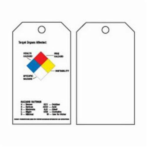 Self-Laminating Right-To-Know Tags, Polyester, 3" W x 5-3/4" H, English Brunswick Fyr & Safety