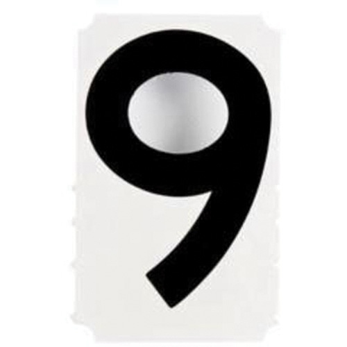 &eacute;tiquettes de lettres et chiffres gothiques individuels Quick-Align, 9, 4" h, Noir Brunswick Fyr & Safety