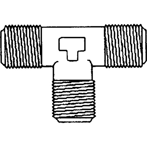 Male Pipe Tee, Brass, 1/8" Brunswick Fyr & Safety