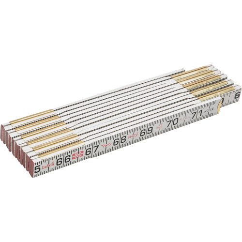 Red End&reg; Two Way&reg; Rule, 6' L, Wood, 1/16" Graduations Brunswick Fyr & Safety