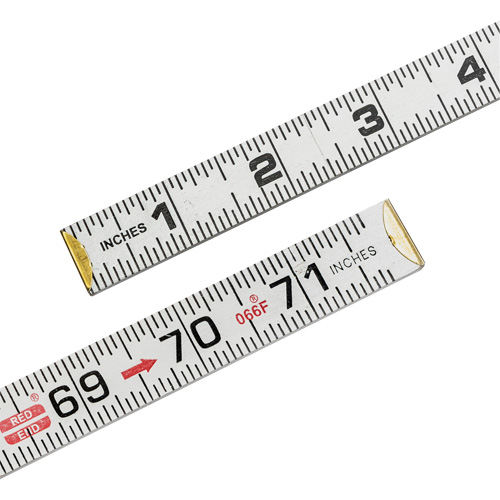 Red End&reg; Flat Reading Rule, 6' L, Wood Brunswick Fyr & Safety