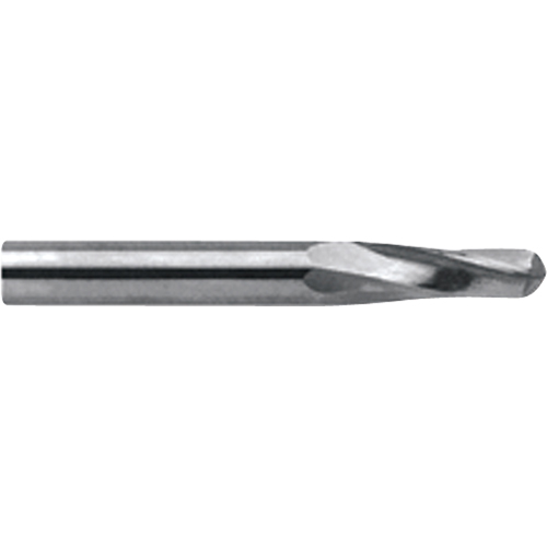 Ball End Extended Length End Mill, 1/8" Dia., 2 Flutes, Carbide Brunswick Fyr & Safety
