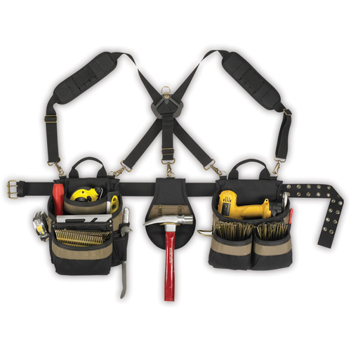 Ceintures combin&eacute;es 5 pi&egrave;ces avec 20 poches Comfortlift, Polyester, Noir Brunswick Fyr & Safety