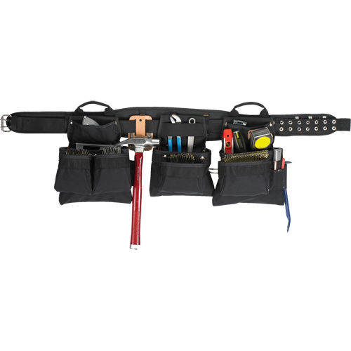 Professional Carpenter's Tool Belt, Polyester, Black Brunswick Fyr & Safety