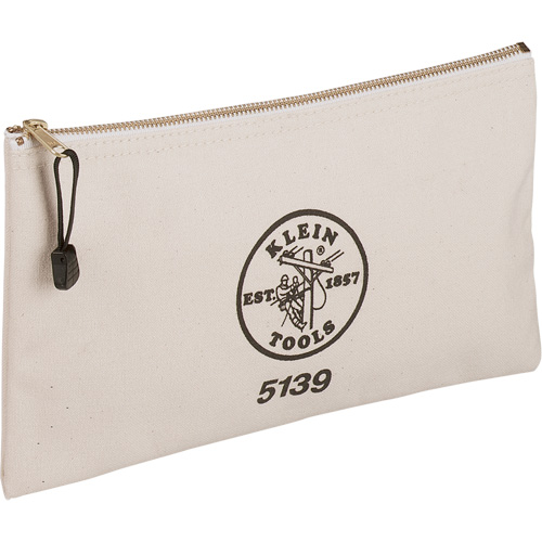 Pochette pour outils avec fermeture &agrave; glissi&egrave;re, Toile, 1 pochettes, Beige Brunswick Fyr & Safety