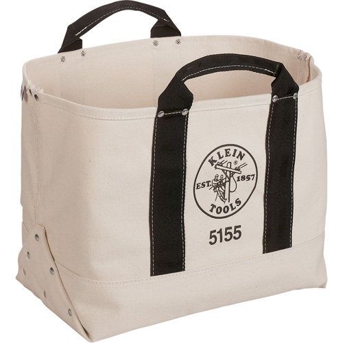 Sac &agrave; outils robuste de 17", Toile, 1 pochettes, Beige/Noir Brunswick Fyr & Safety