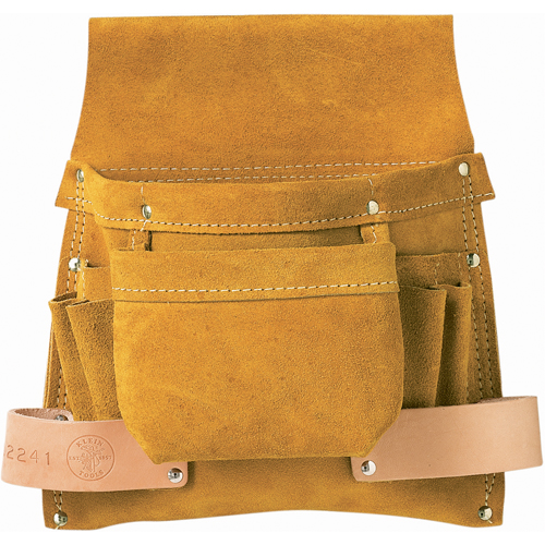 Tool Pouch, Nail & Screw Holder, Leather, 6 Pockets Brunswick Fyr & Safety
