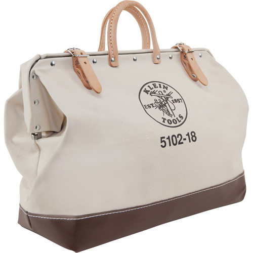 Heavy-Duty 18" Tool Bag, Canvas, 1 Pockets, Beige Brunswick Fyr & Safety