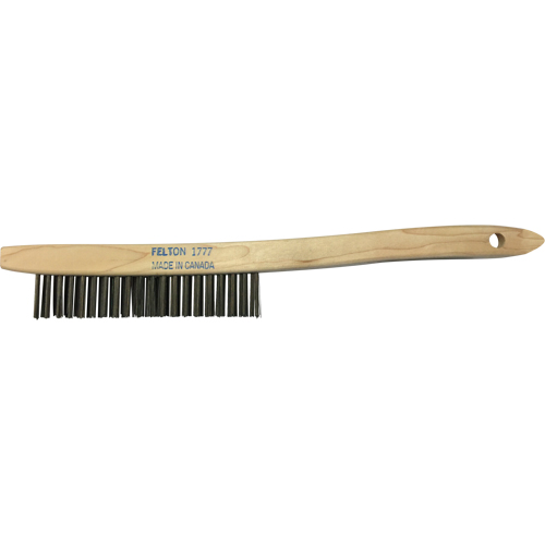 Brosses de nettoyage &agrave; manche recourb&eacute;, Acier, 3 x 19 rangs de fils, Longueur 14" Brunswick Fyr & Safety