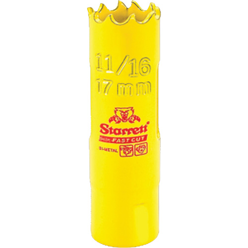 Bi-Metal Holesaw - 11/16", 11/16", 1-5/8" Depth of Cut, Bi-Metal Brunswick Fyr & Safety