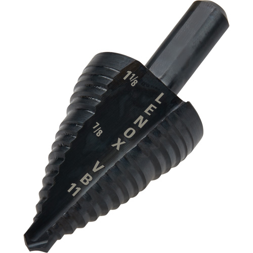 #11 Step Drill Bit, 7/8" - 1-1/8" , 1/4" Increments, High Speed Steel Brunswick Fyr & Safety
