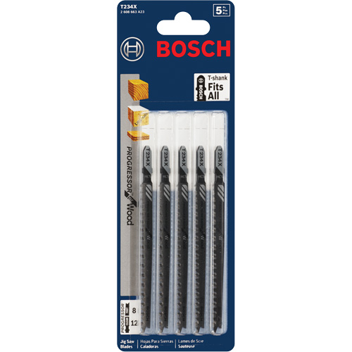 Lame de scie sauteuse, Acier &agrave; haute teneur en carbone, Tige en T, 4-5/8" lo, 8-12 dents par pouce Brunswick Fyr & Safety