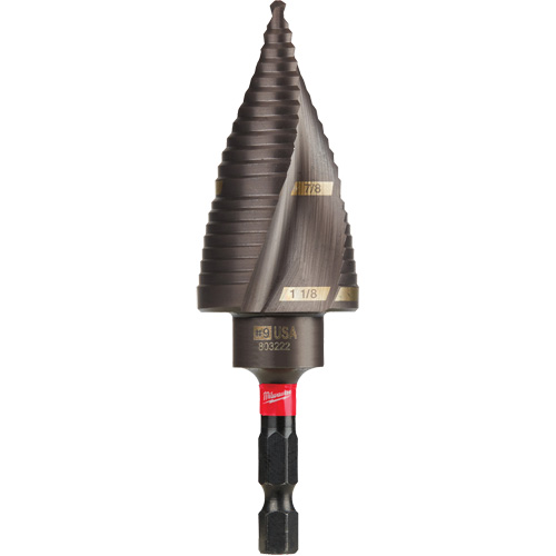 Foret &eacute;tag&eacute; #9 Shockwave Impact Duty, 7/8" - 1-1/8", Incr&eacute;ments de 1/4", Titane Brunswick Fyr & Safety