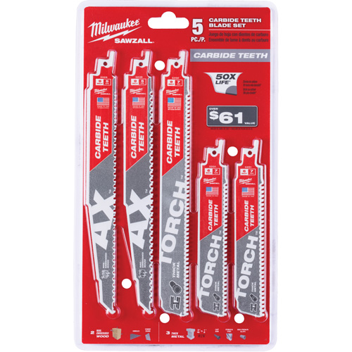 Sawzall&reg; Carbide Teeth Blade Set Brunswick Fyr & Safety