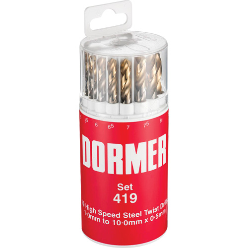 Jobber Drill Bit Set, 19 Pieces, High Speed Steel Brunswick Fyr & Safety