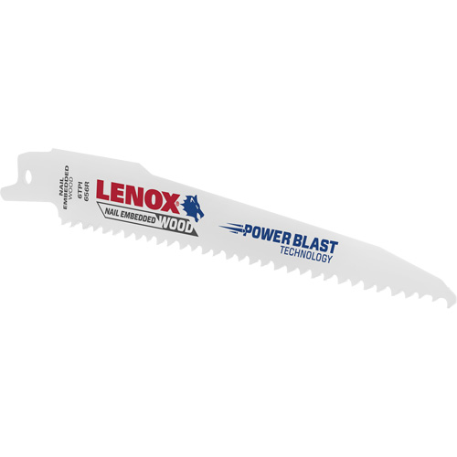 Lame de scie alternative pour le bois, Bim&eacute;tal, 6 Dents par pouce, 6" lo x 3/4" la Brunswick Fyr & Safety