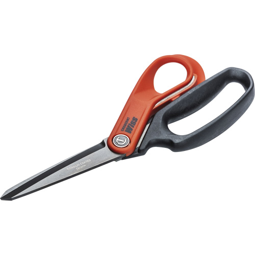 Heavy-Duty Titanium Coated Tradesman Shears, 10", Rings Handle Brunswick Fyr & Safety