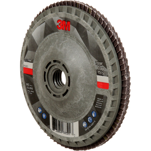 769F Quick Change Flap Disc, 4-1/2" x 5/8"-11, Type 27, 120+ Grit, Ceramic Brunswick Fyr & Safety