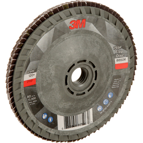 Disque &agrave; lamelles &agrave; changement rapide 769F, 4-1/2" x 5/8"-11, Type 29, Grain 120+, C&eacute;ramique Brunswick Fyr & Safety