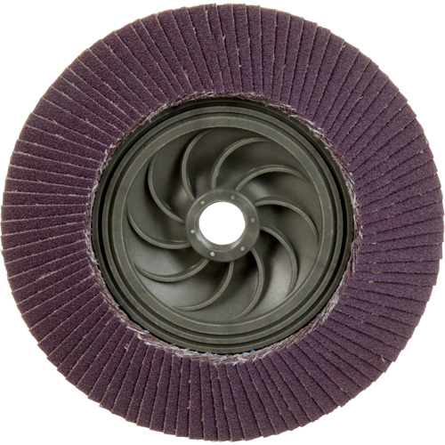 Disque &agrave; lamelles &agrave; changement rapide 769F, 5" x 5/8"-11, Type 29, Grain 120+, C&eacute;ramique Brunswick Fyr & Safety