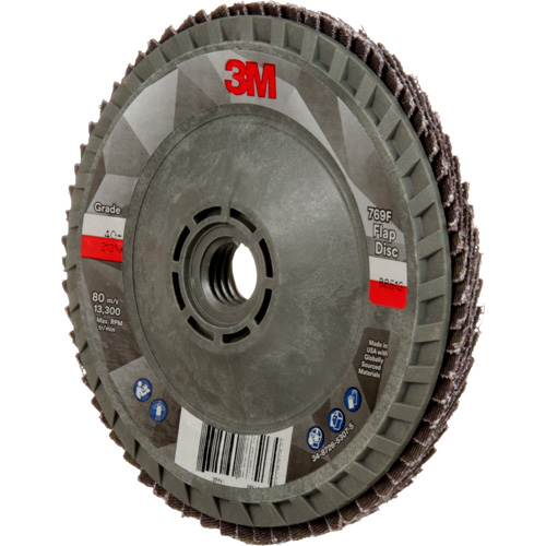 Disque &agrave; lamelles &agrave; changement rapide 769F, 4-1/2" x 5/8"-11, Type 29, Grain 40+, C&eacute;ramique Brunswick Fyr & Safety