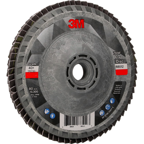 769F Quick Change Flap Disc, 4-1/2" x 5/8"-11, Type 27, 40+ Grit, Ceramic Brunswick Fyr & Safety