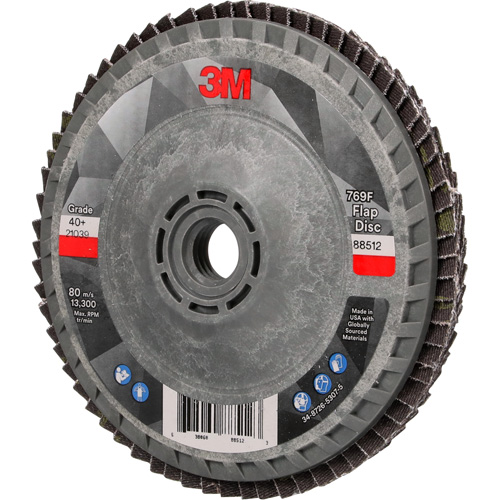 769F Quick Change Flap Disc, 4-1/2" x 5/8"-11, Type 27, 40+ Grit, Ceramic Brunswick Fyr & Safety