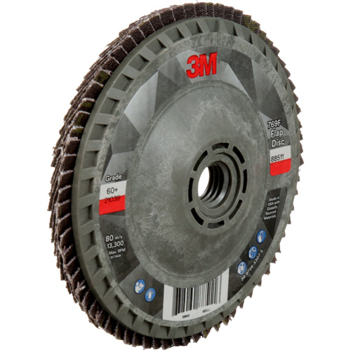 769F Quick Change Flap Disc, 4-1/2" x 5/8"-11, Type 27, 60+ Grit, Ceramic Brunswick Fyr & Safety